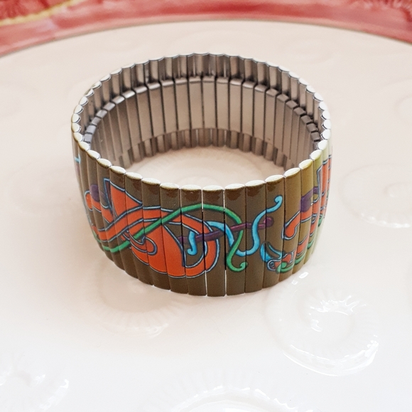 Vintage Solvar accordion Celtic bird knot bracelet - Picture 4 of 11